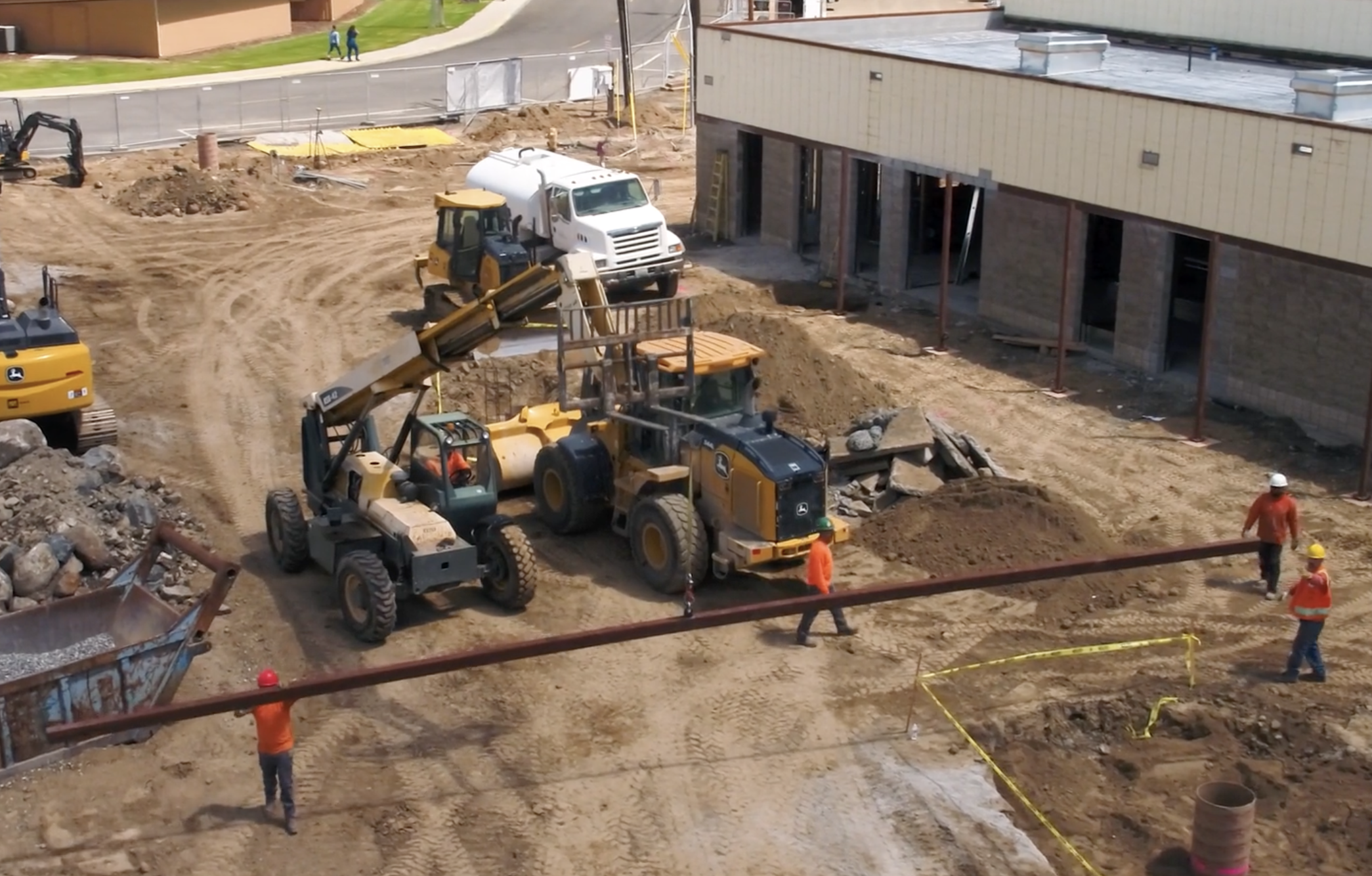 Video: Drone Captures Exterior Construction Progress